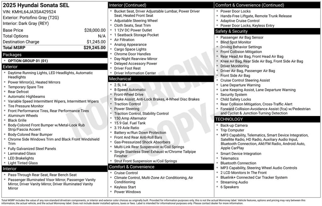 Used 2025 Gray Hyundai SEL image 2