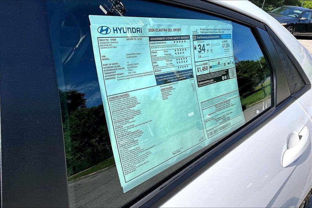 New 2026 Serenity White Pearl Hyundai SEL Sport image 16