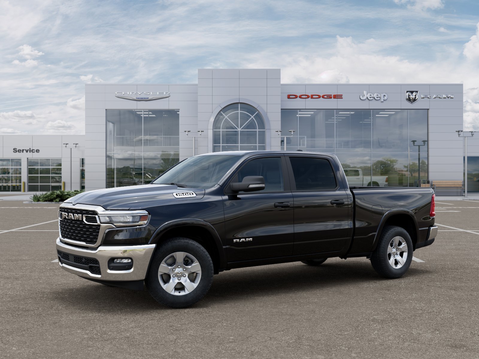 New 2026 Diamond Black Crystal Pearl-Coat Exterior Paint RAM Big Horn image 16