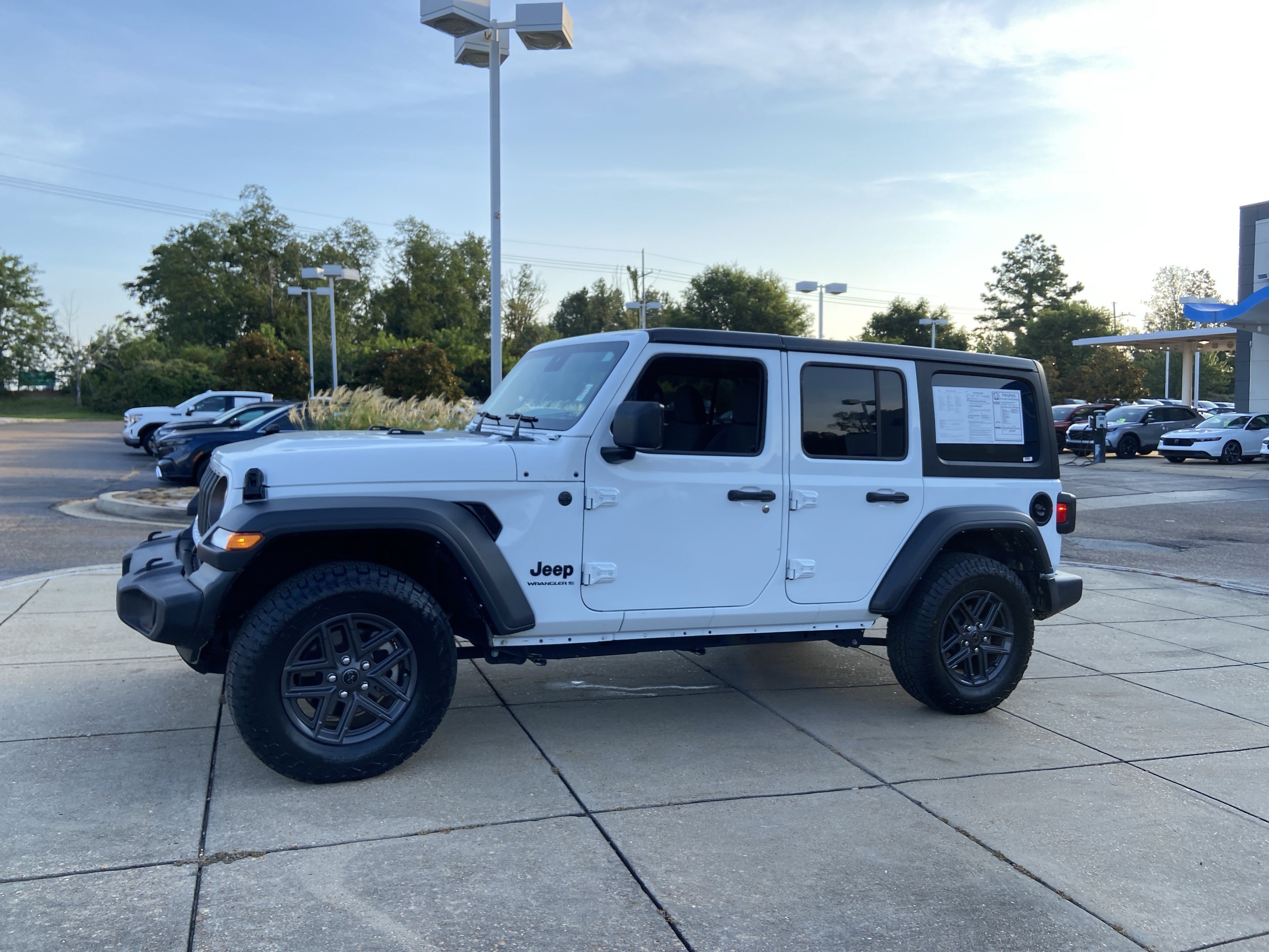Used 2024 Bright White Clearcoat Jeep Sport S image 6