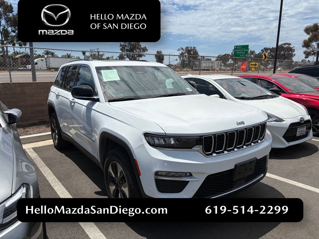 Used 2023 Bright White Clearcoat Jeep 4xe image 1