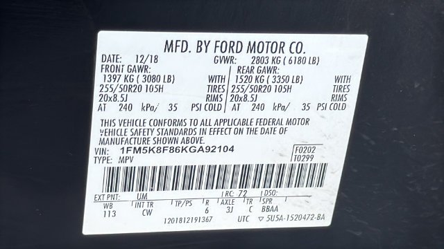Used 2019 Black Ford Limited image 31
