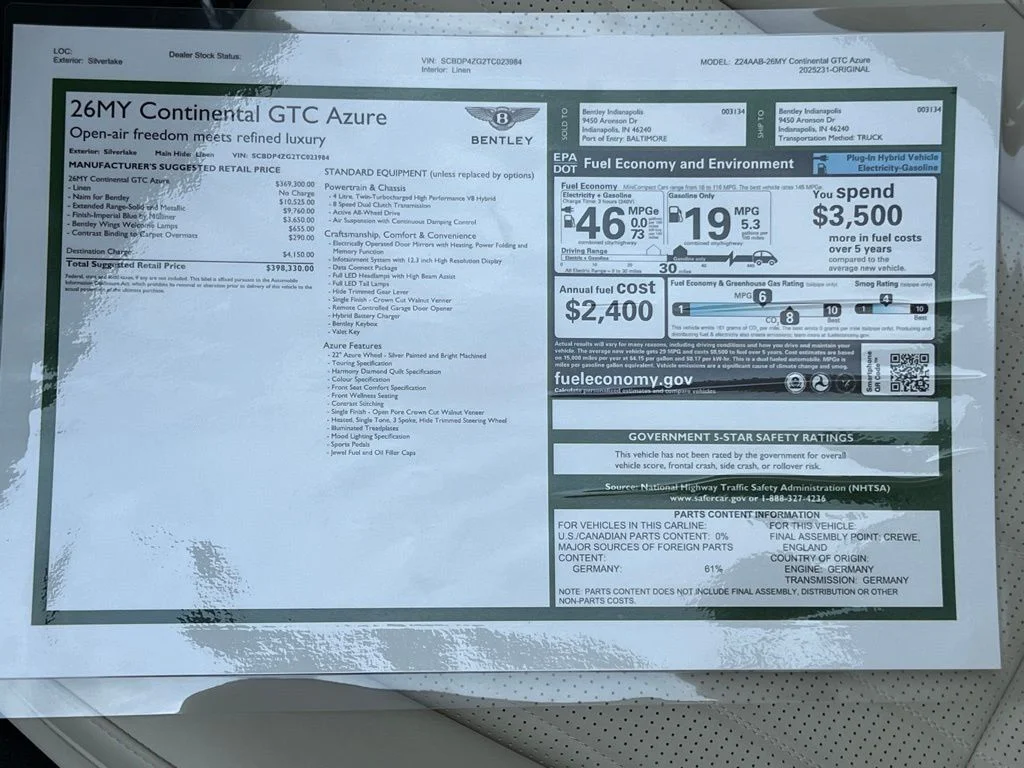 Used 2026  Bentley Azure image 35