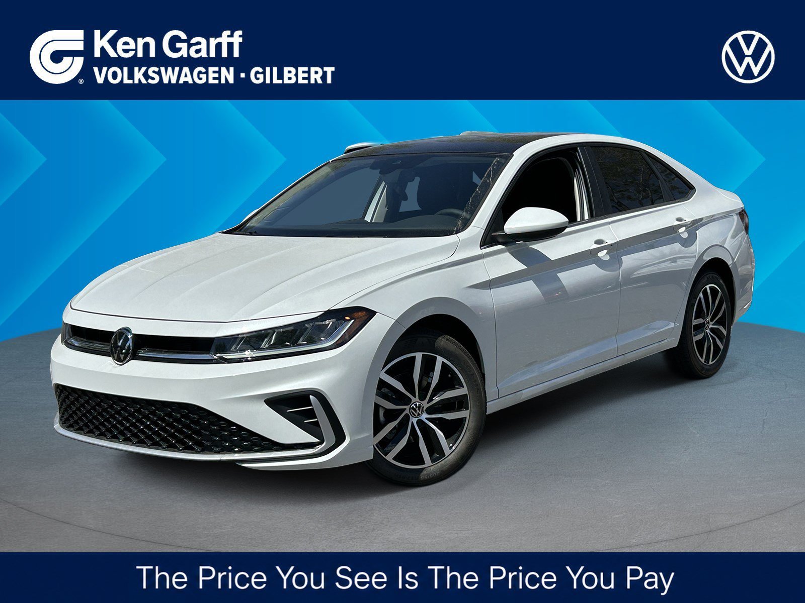 New 2027 Opal White Pearl Volkswagen SE image 1
