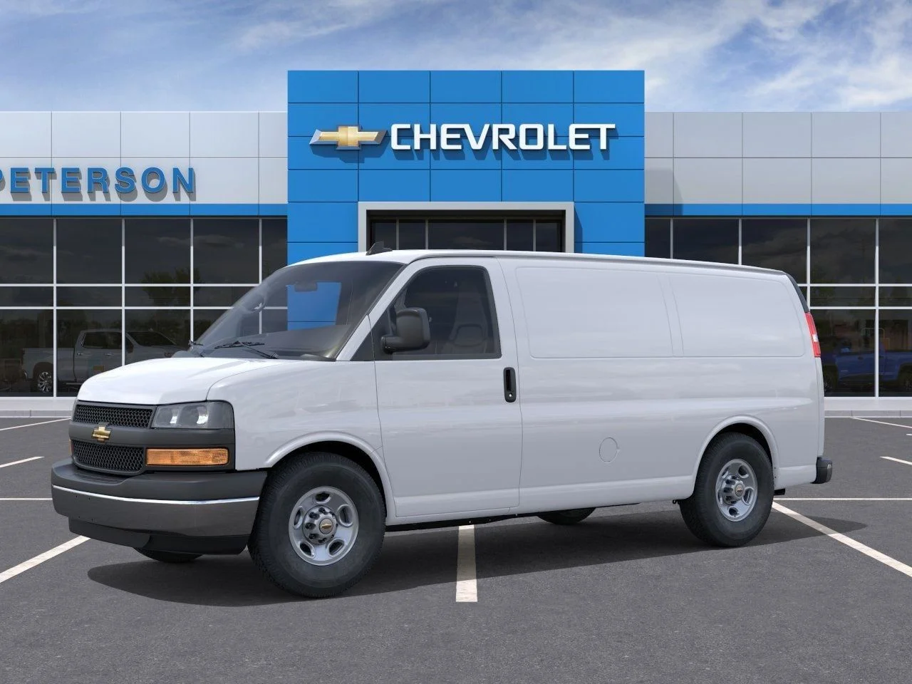 New 2025 White Chevrolet Work Van image 3