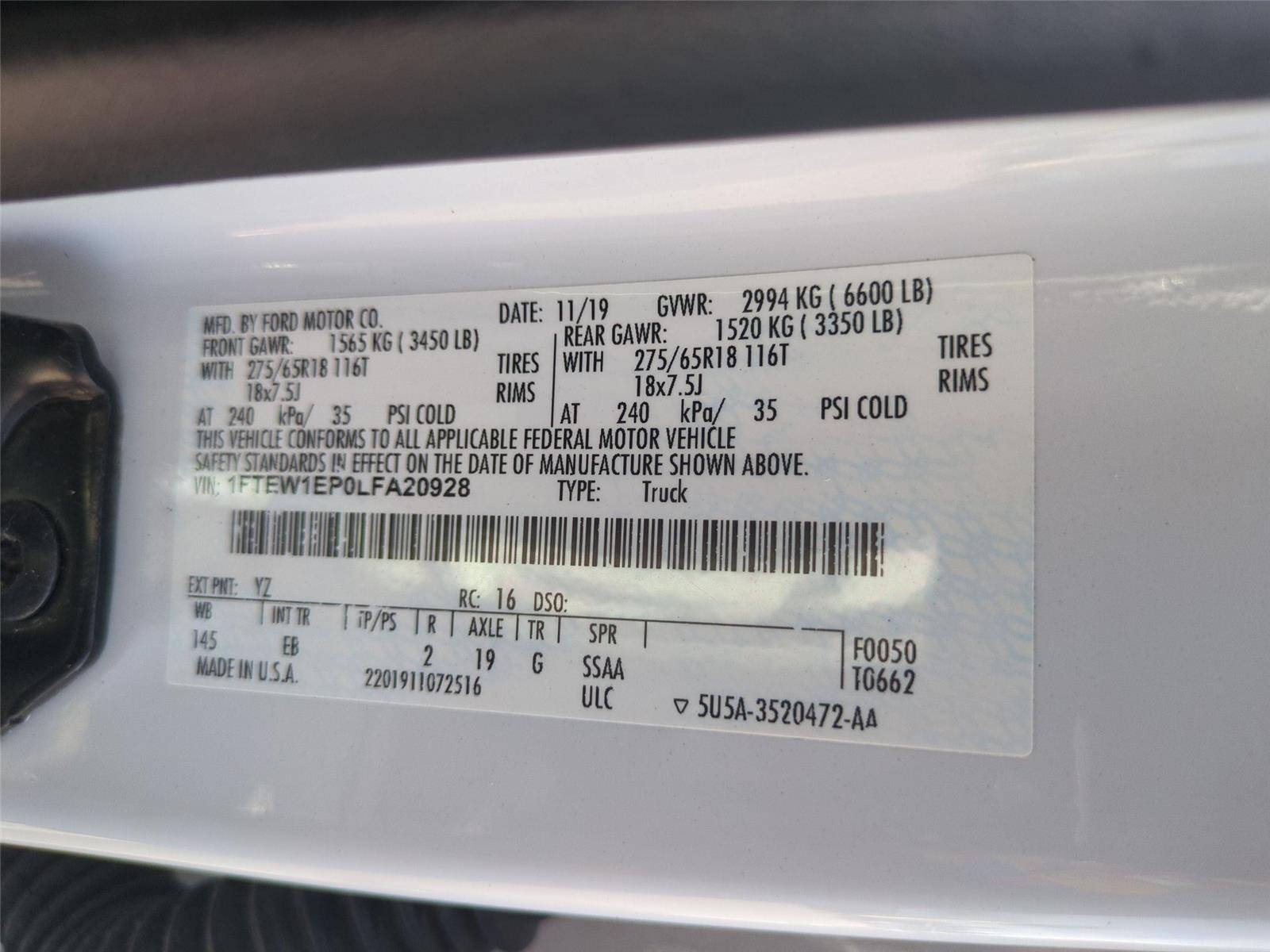 Used 2020 Oxford White Ford LARIAT image 41