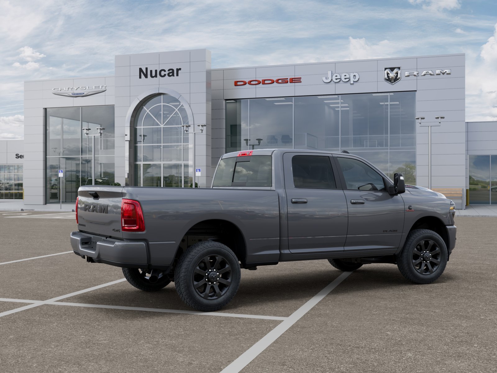 New 2026 Ceramic Gray Clear-Coat Exterior Paint RAM Laramie image 5