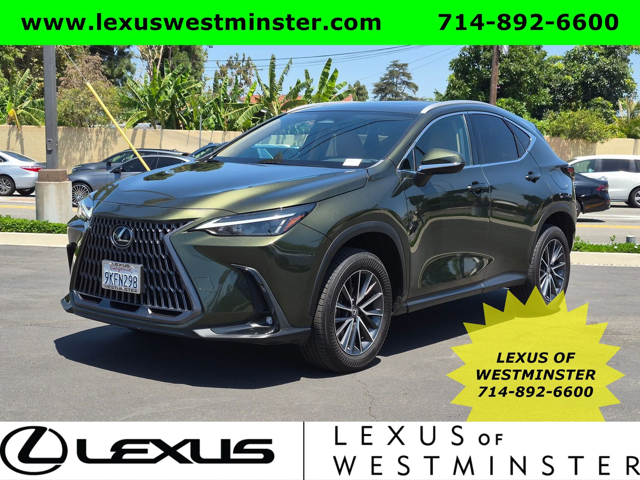 Certified Used 2024 NORI GREEN PEARL Lexus NX 250 image 1