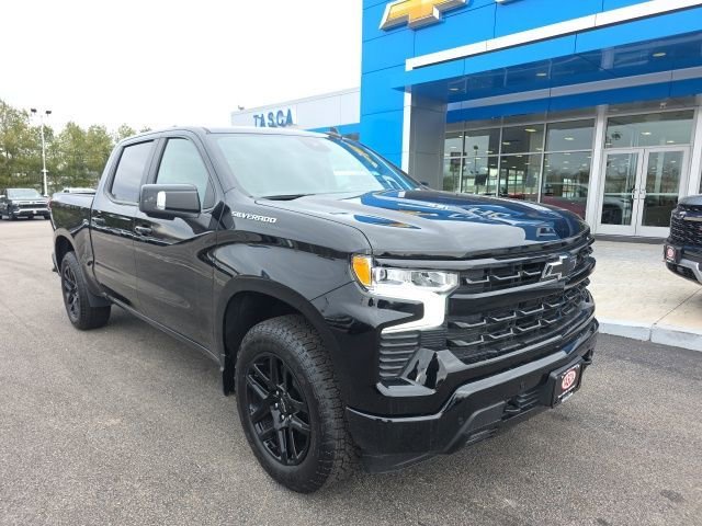 Black 2025 Chevrolet Silverado 1500 RST Crew Cab 4WD Pickup Truck Four-Wheel Drive 8-Speed Automatic