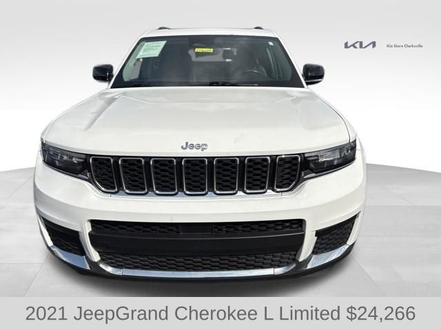 Used 2021 Bright White Clearcoat Jeep Limited image 3
