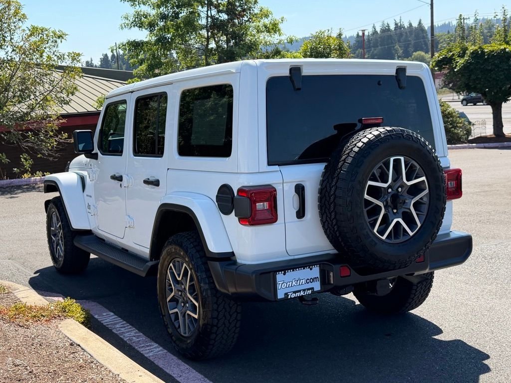 Used 2024 Bright White Clearcoat Jeep Sahara image 5