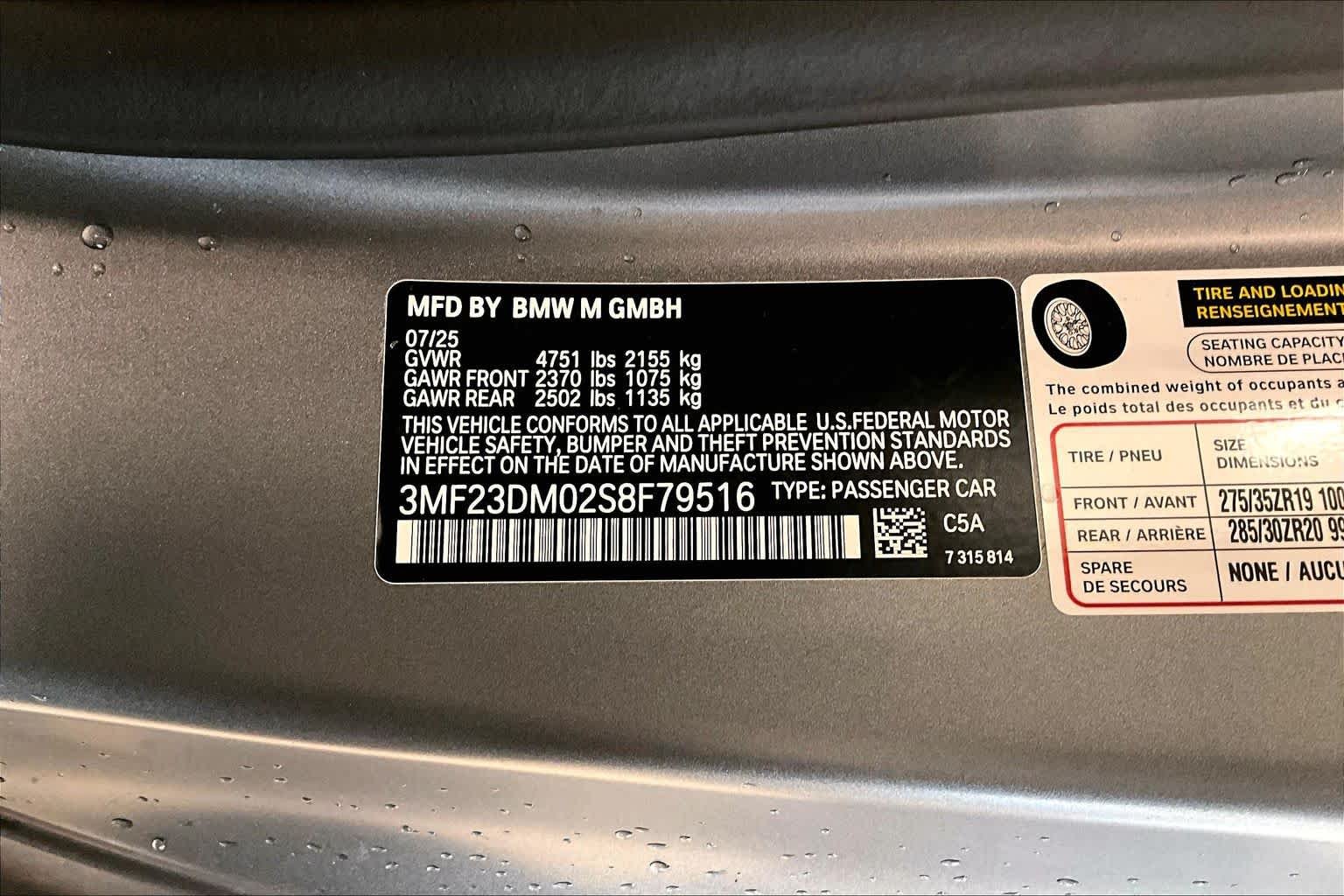Used 2025 Frozen Pure Grey Metallic BMW  image 32