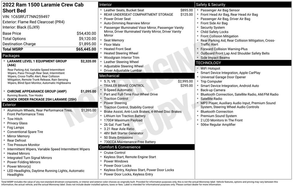 Used 2022 Red Ram Laramie image 25
