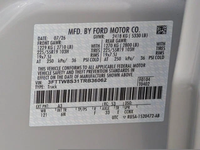New 2026 Space White Metallic Ford Lariat® image 59
