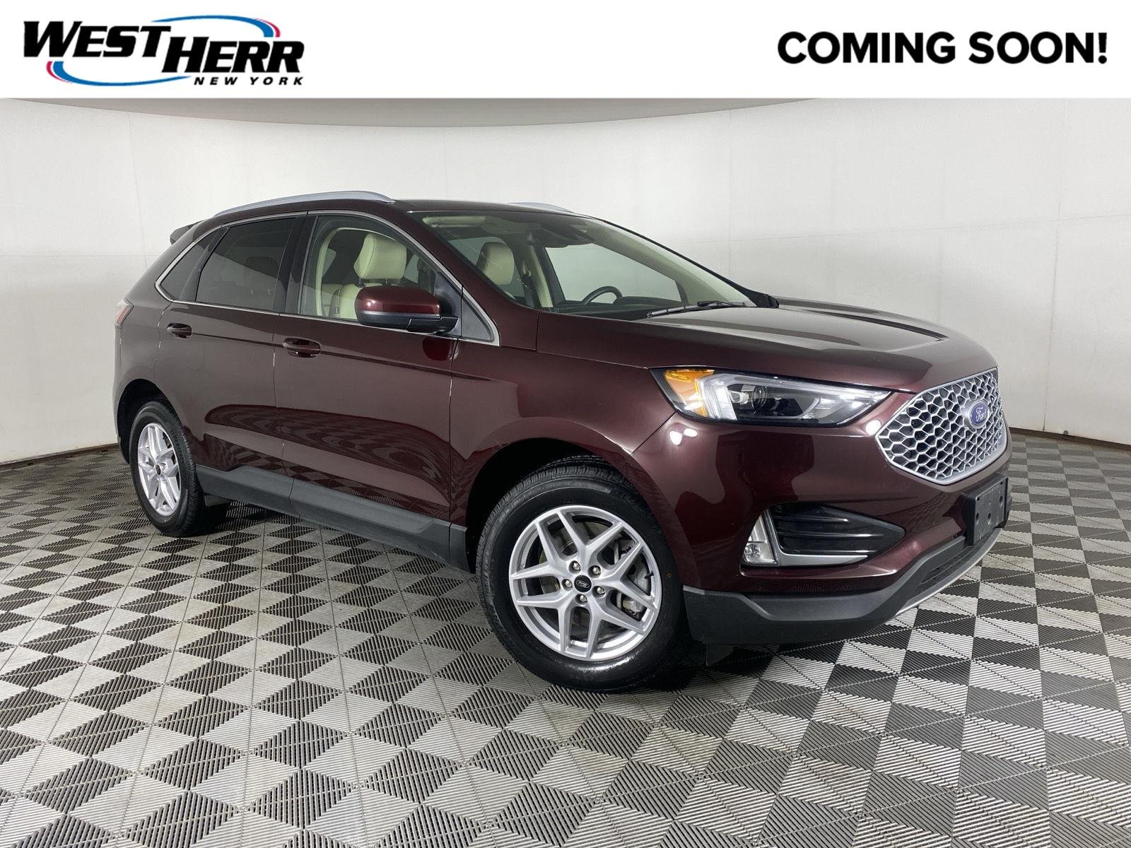Used 2023 Burgundy Velvet Metallic Tinted Clearcoat Ford SEL image 1