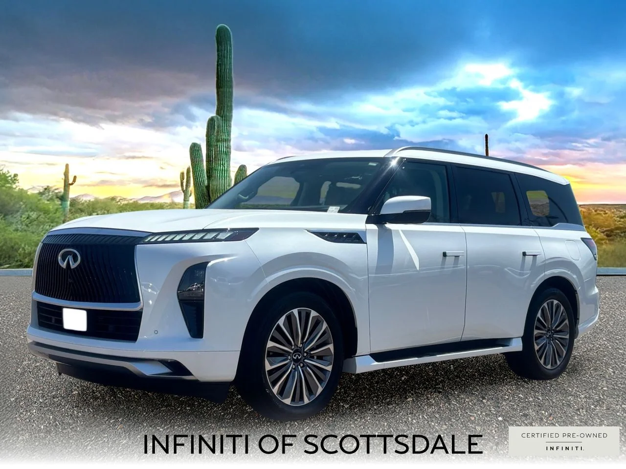 Certified Used 2025 Radiant White INFINITI Luxe image 1