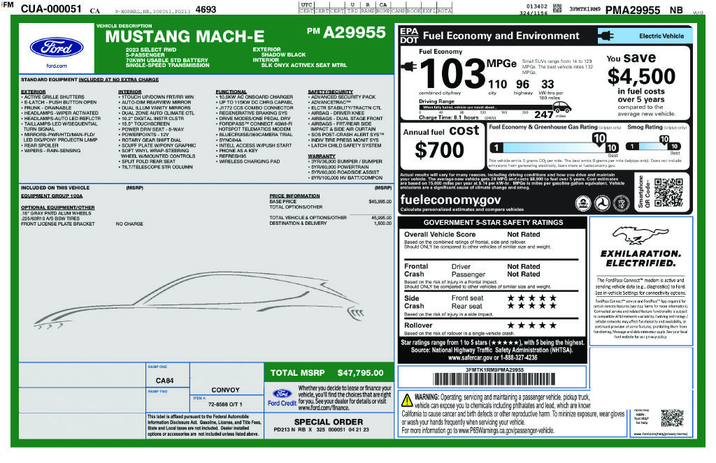 Certified Used 2023 Black Ford Select image 3