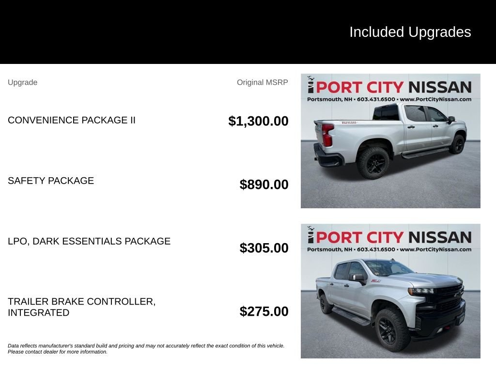 Used 2021 Silver Ice Metallic Chevrolet LT Trail Boss w/5.3l v8 image 6