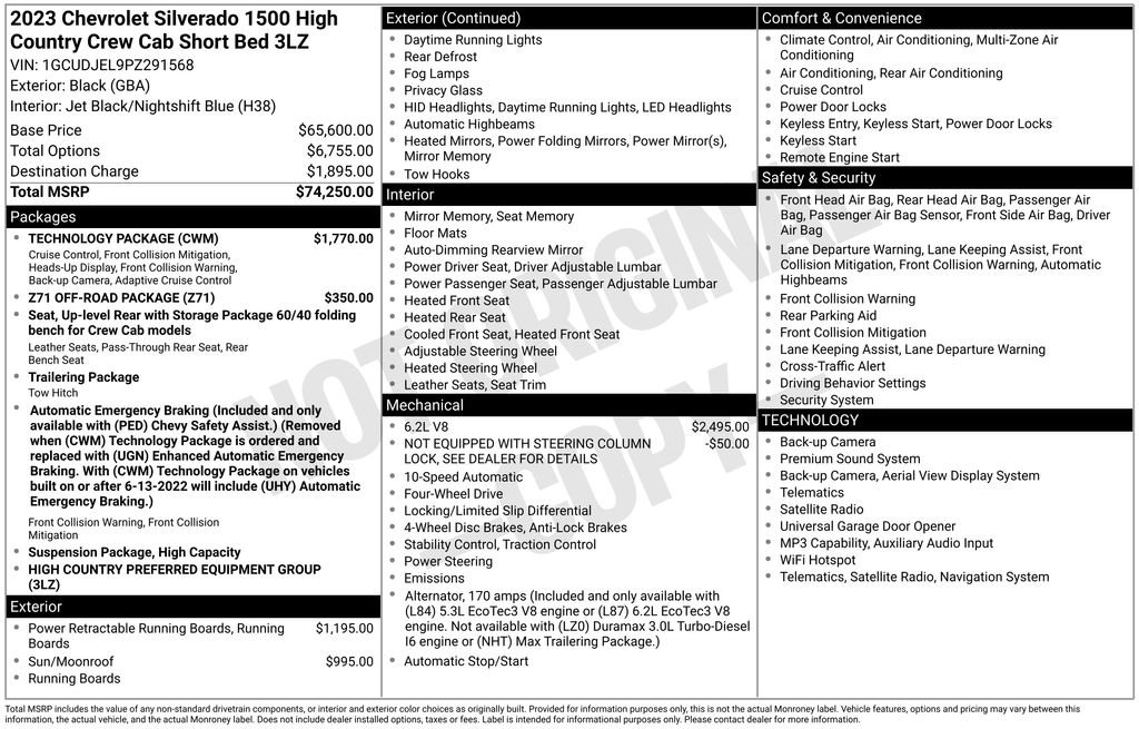 Used 2023 Black Chevrolet High Country image 20