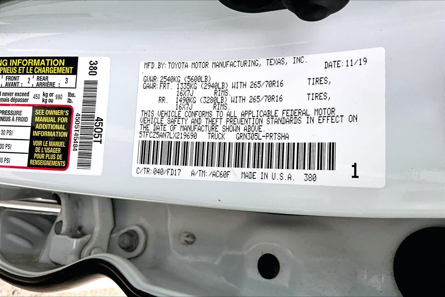 Used 2020 Super White Toyota TRD Off Road image 34