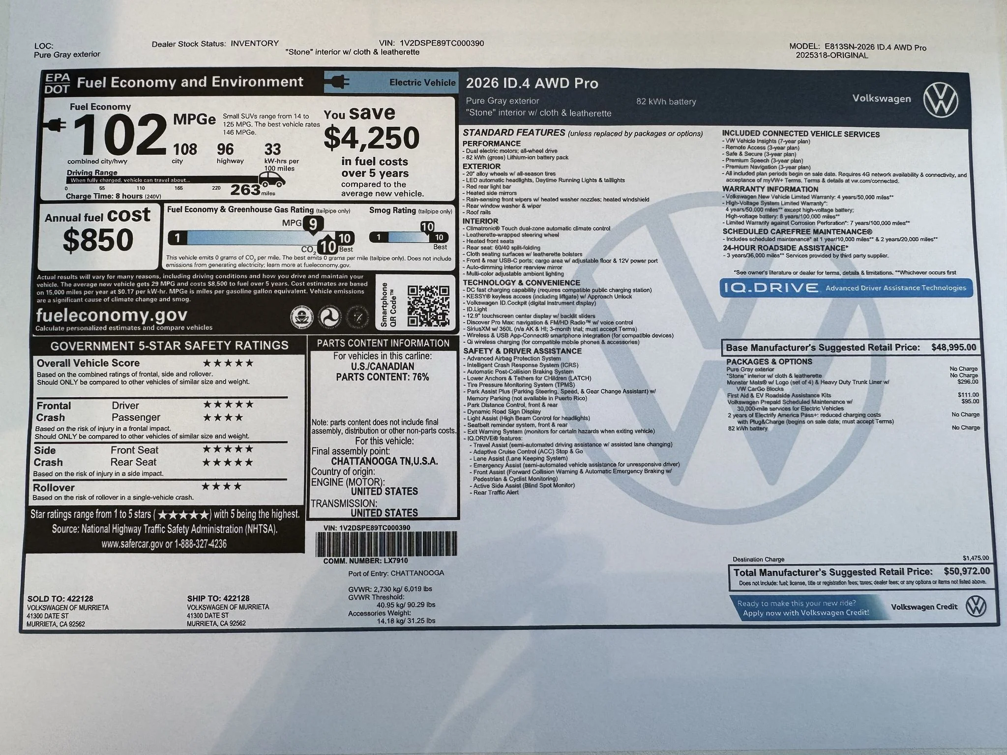 New 2026 Pure Gray Volkswagen Pro image 3
