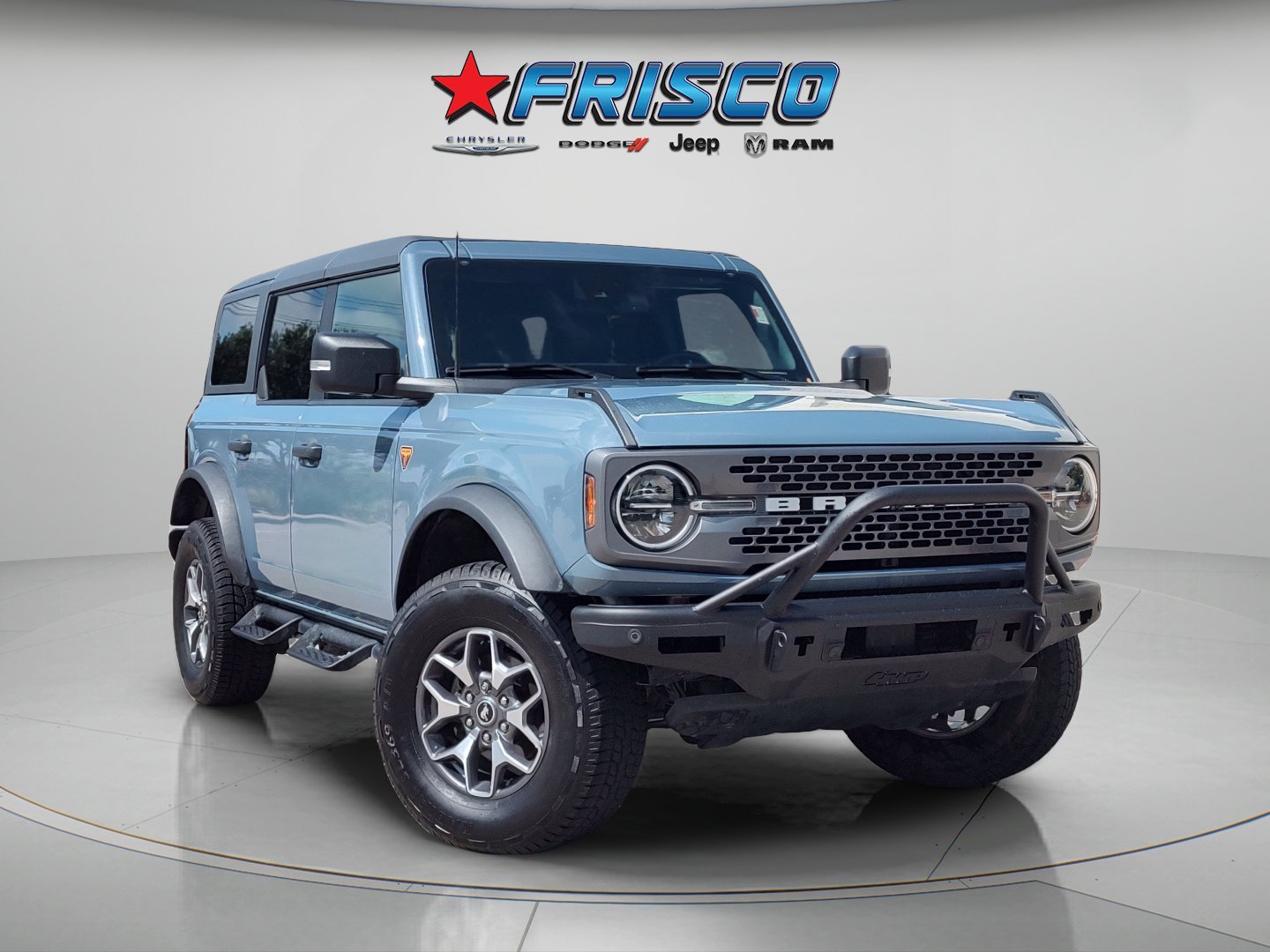 Used 2023 Azure Gray Metallic Tri-Coat Ford Badlands image 1