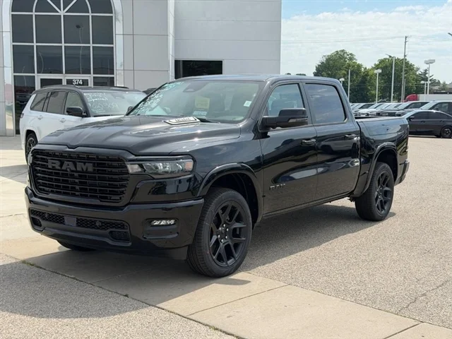 New 2026 Diamond Black Crystal Pearl-Coat Exterior Paint RAM Laramie image 1