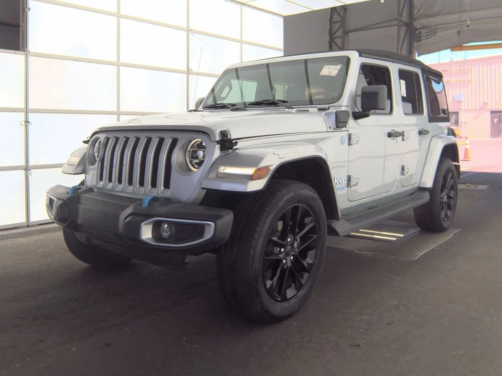 Used 2022 Silver Jeep Unlimited Sahara 4xe image 1