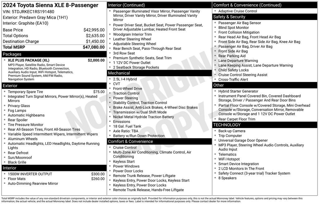 Used 2024 Gray Toyota XLE image 6