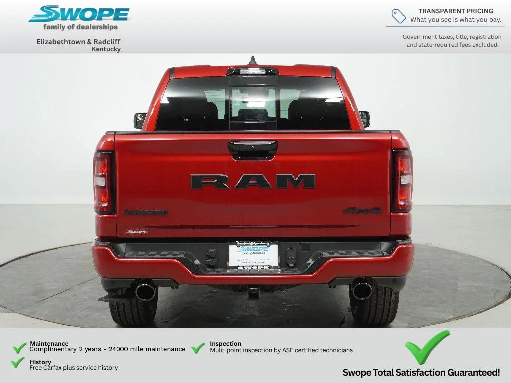 New 2026 Molten Red Pearl-Coat Exterior Paint RAM Laramie image 4