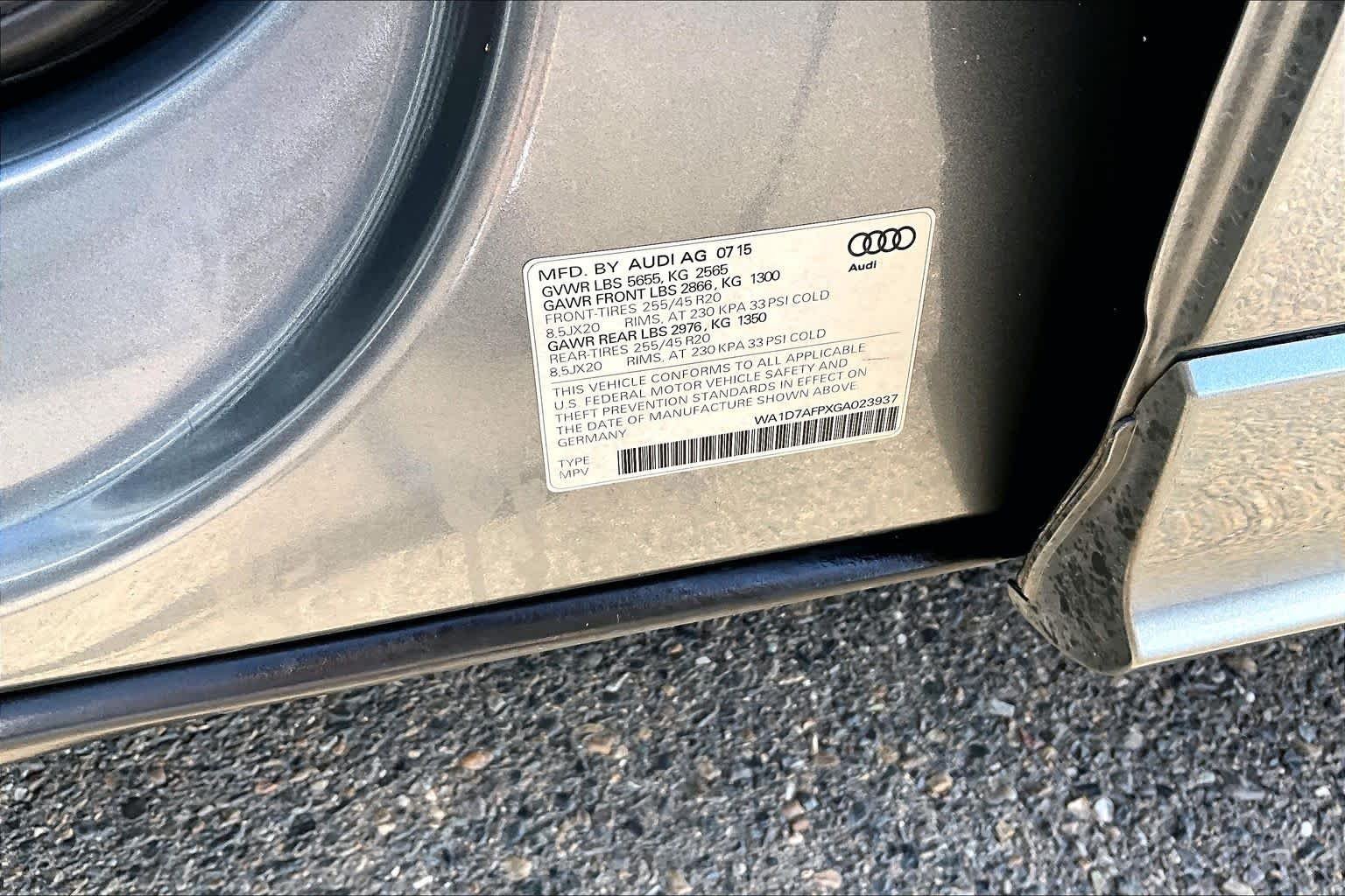 Used 2016 Daytona Gray Pearl Effect Audi Premium Plus image 36