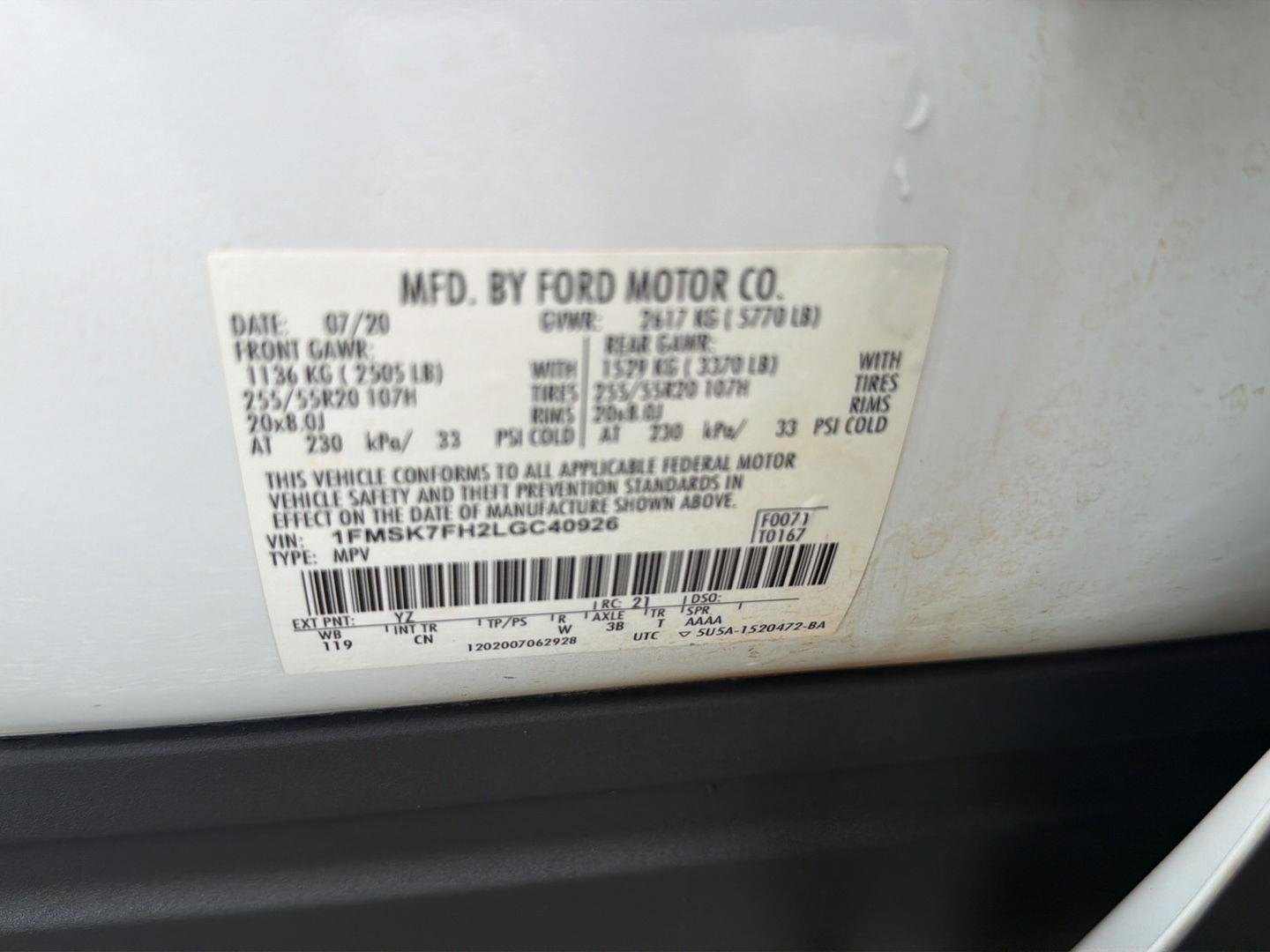 Used 2020 Oxford White Ford Limited image 45