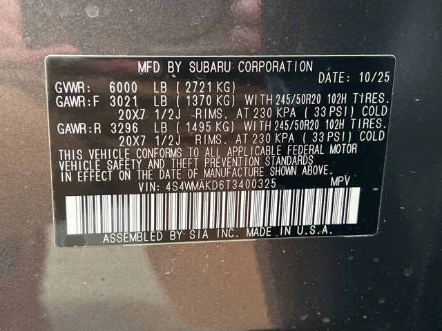 2026 Subaru Ascent Touring - Photo 58
