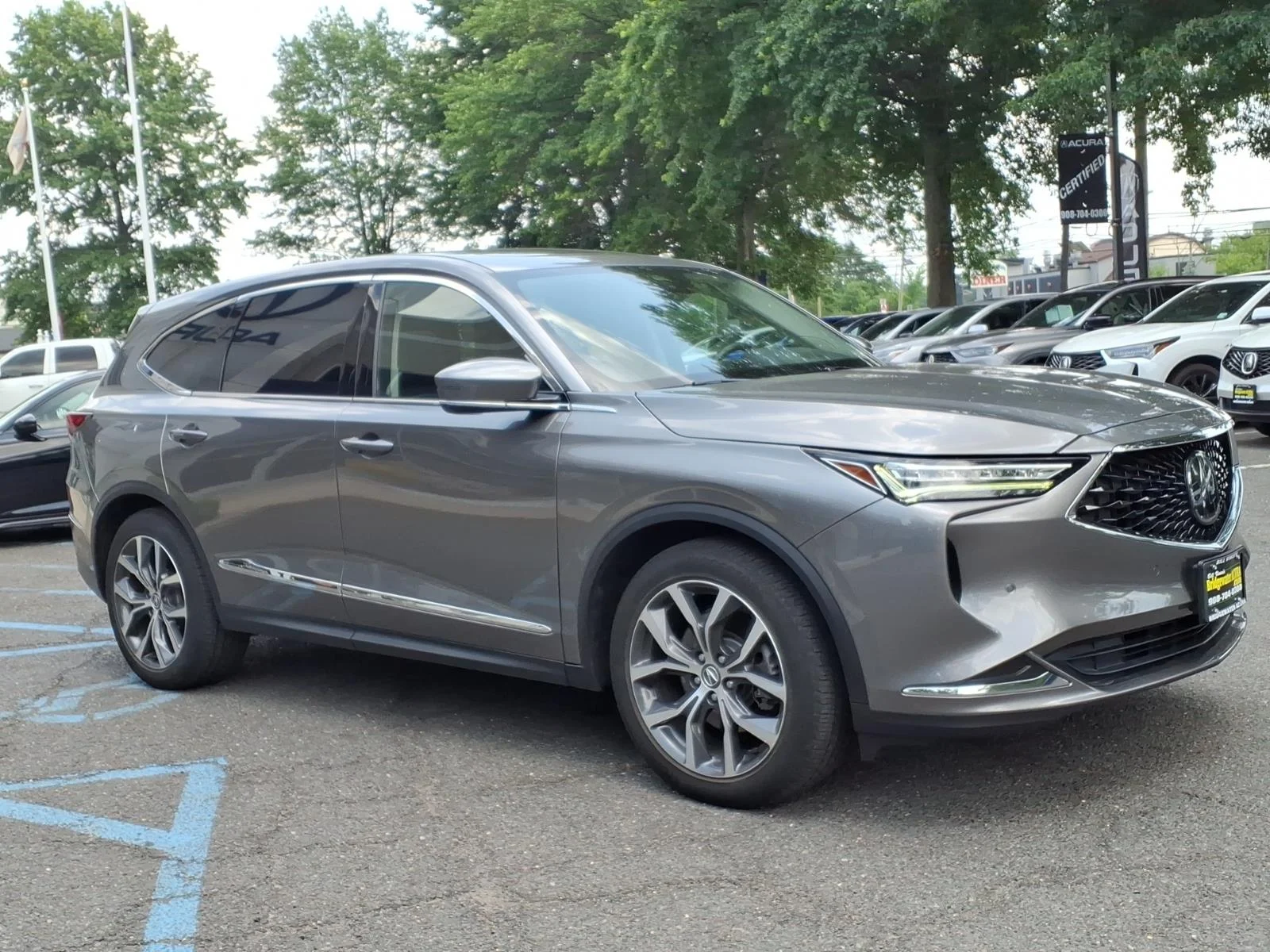 Used 2024 Liquid Carbon Metallic Acura SH-AWD TECH image 3