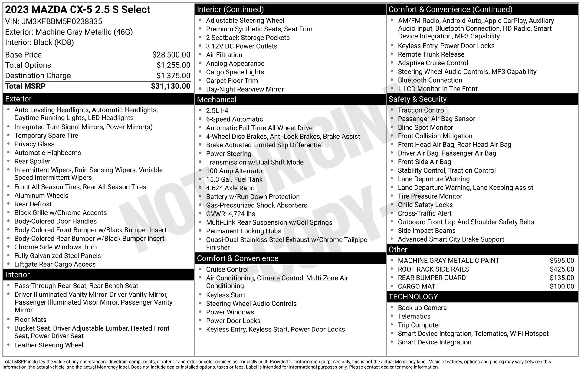 Certified Used 2023 Gray Mazda 2.5 S Select Package image 5