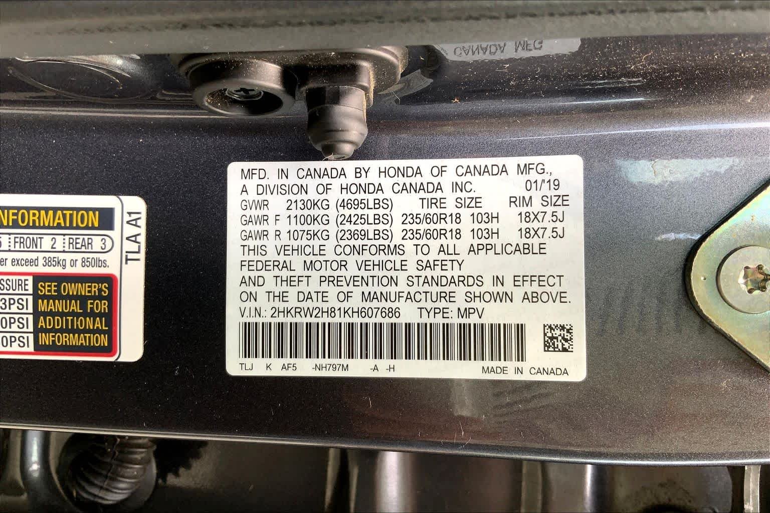 Used 2019 Modern Steel Metallic Honda EX-L image 32