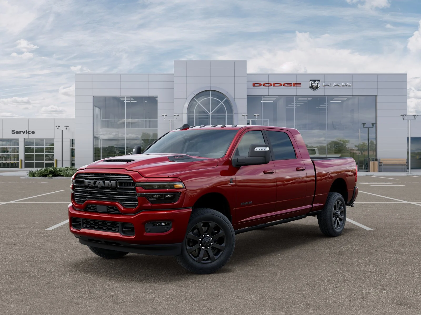New 2026 Molten Red Pearl-Coat Exterior Paint RAM Laramie image 28