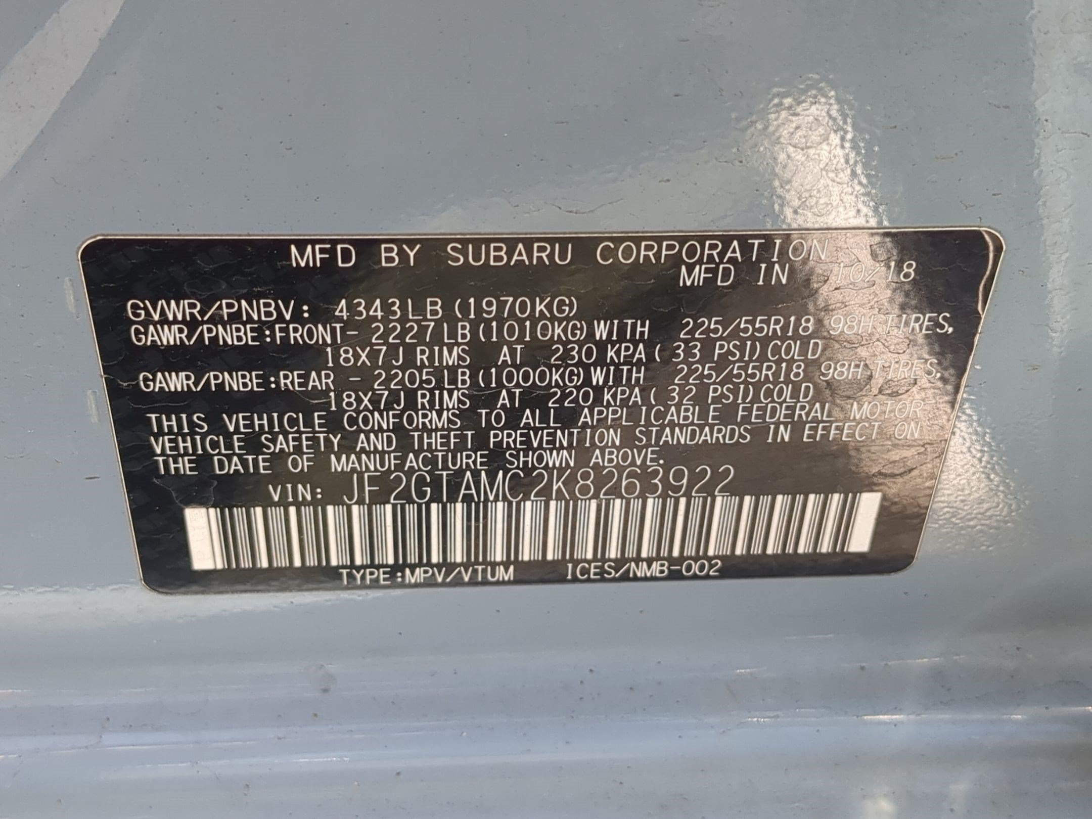 Used 2019 Cool Gray Khaki Subaru Limited image 33