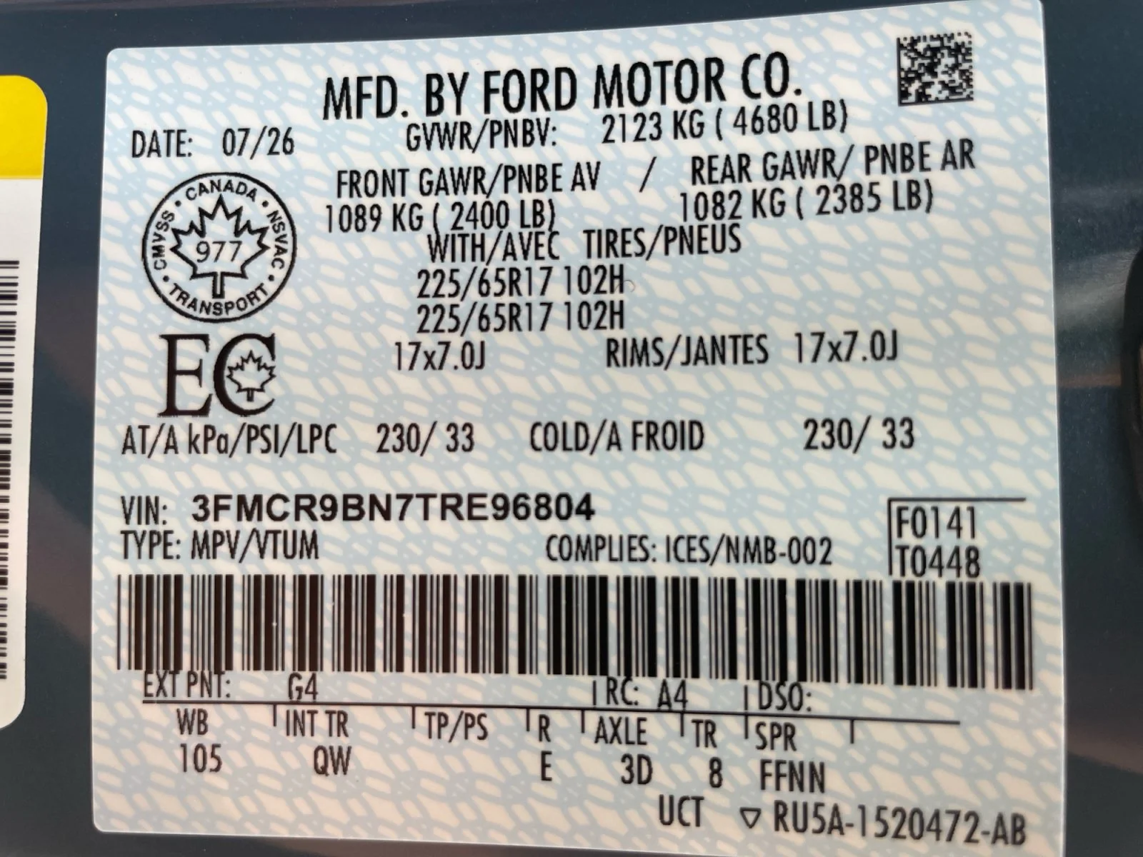 New 2026 Azure Grey Metallic Tri-Coat Ford Big Bend image 21
