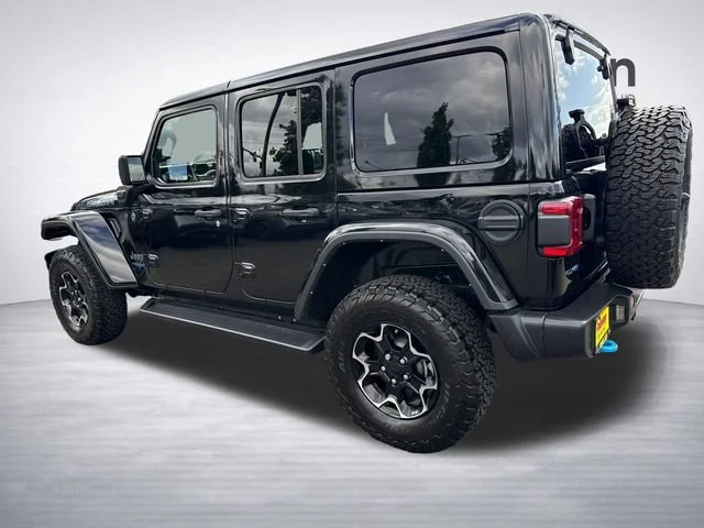 Used 2021 Black Clearcoat Jeep Unlimited Rubicon 4xe image 5