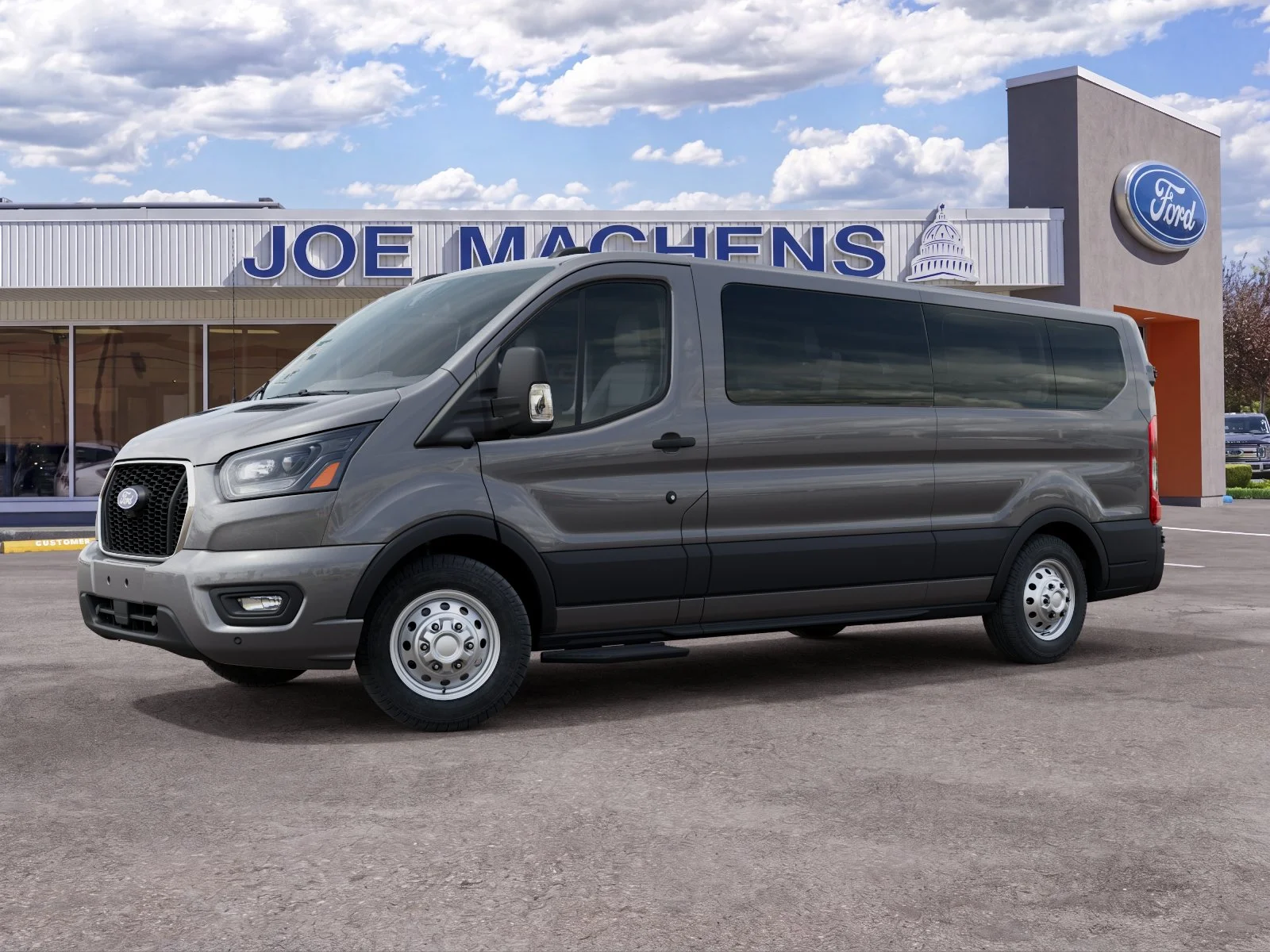 New 2027 Carbonized Gray Metallic Ford Passenger Van XLT image 2