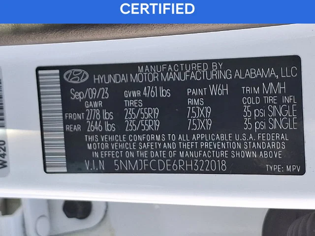 Certified Used 2024 White Hyundai SEL image 27