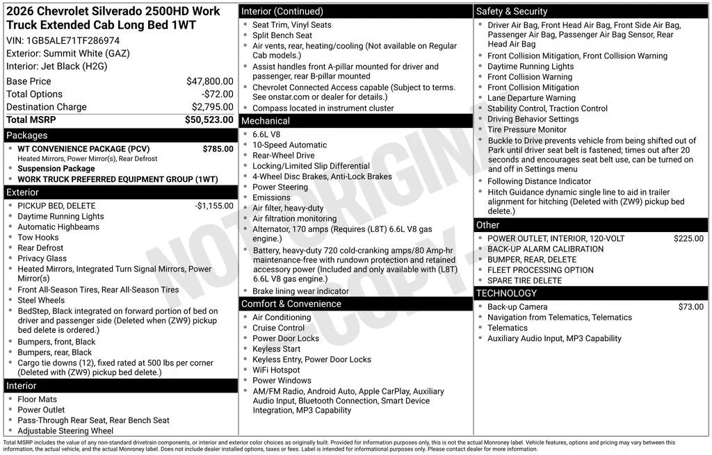 2026 Chevrolet Silverado HD Work Truck Double Cab Standard Box's photo