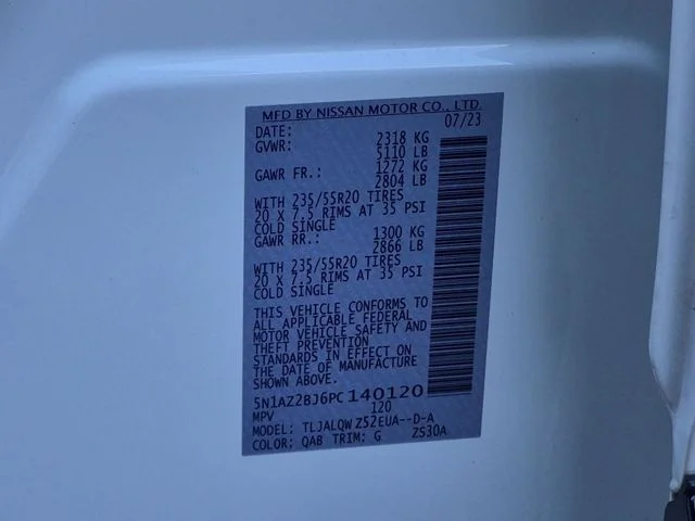 Used 2023 White Nissan SV image 13