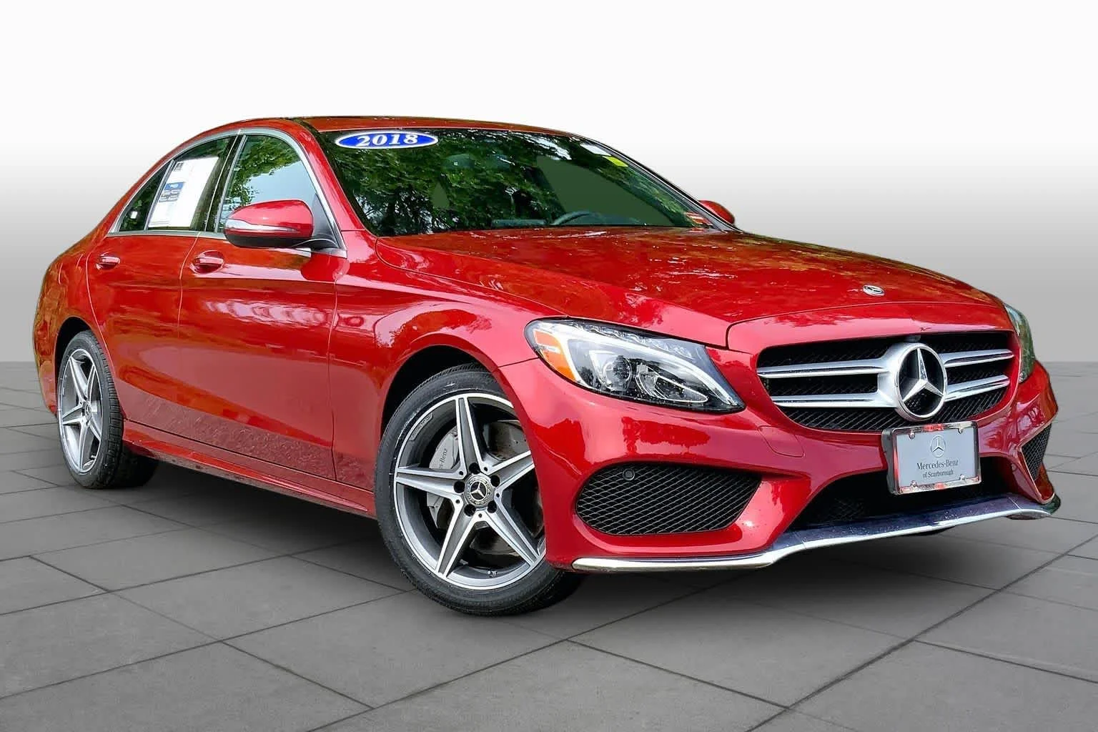 Used 2018 designo Cardinal Red Metallic Mercedes-Benz C 300 image 3