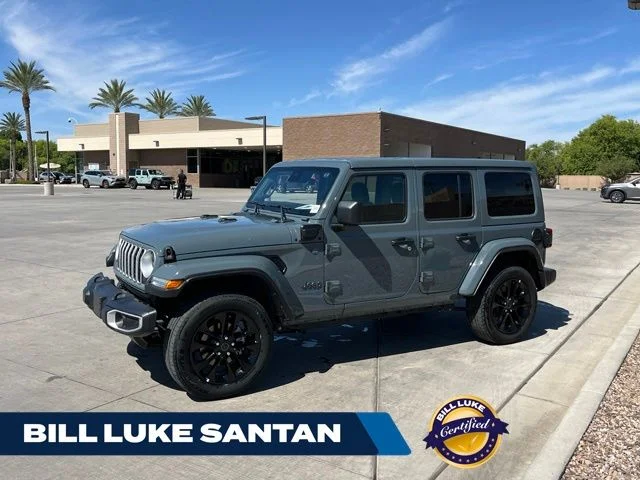 Certified Used 2025 Gray Jeep Sahara 4xe image 1