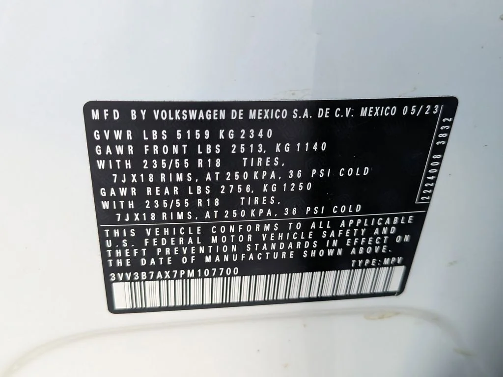 Certified Used 2023 White Volkswagen 2.0T SE image 34