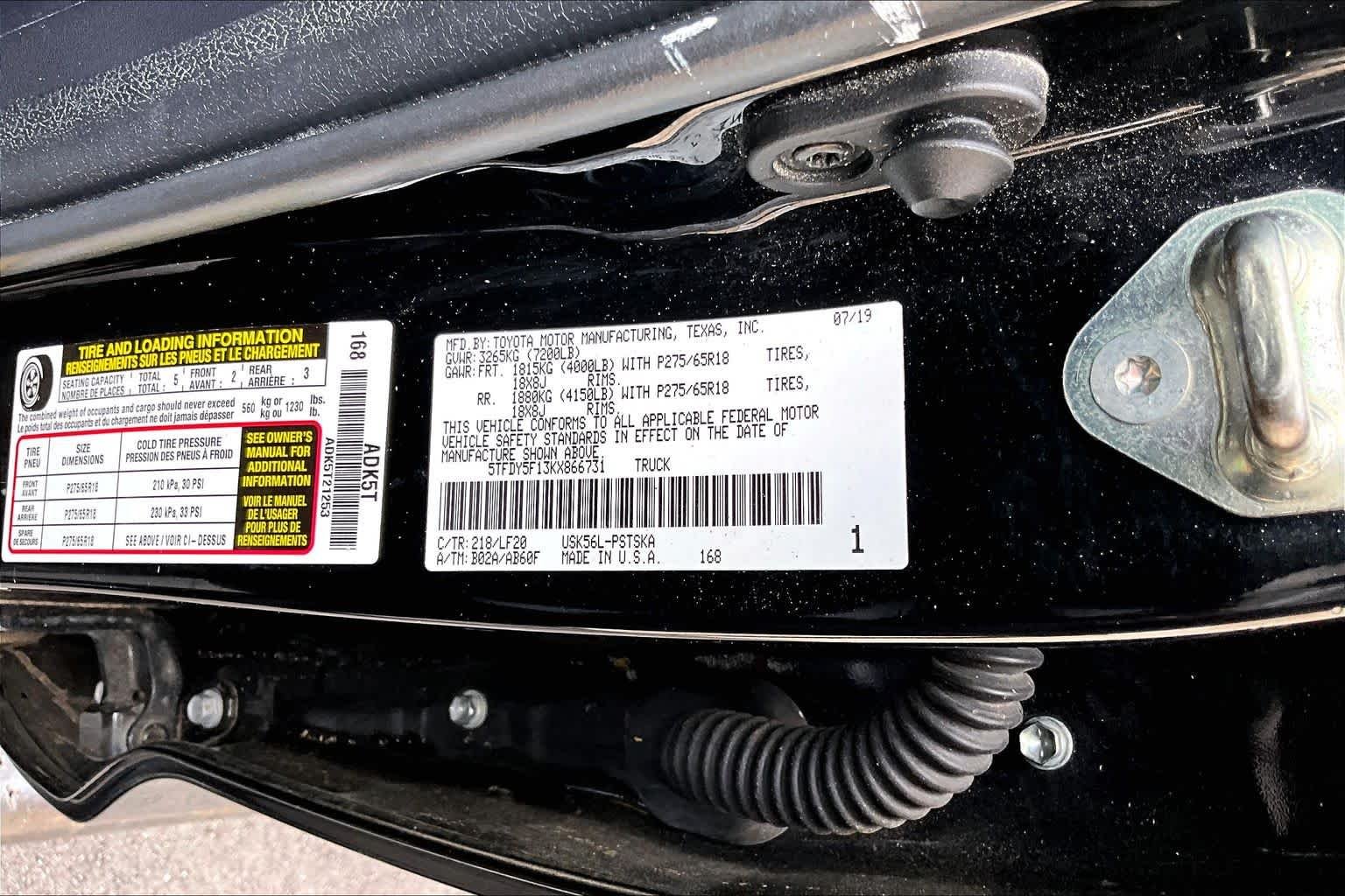 Used 2019 Midnight Black Metallic Toyota TRD Pro image 34