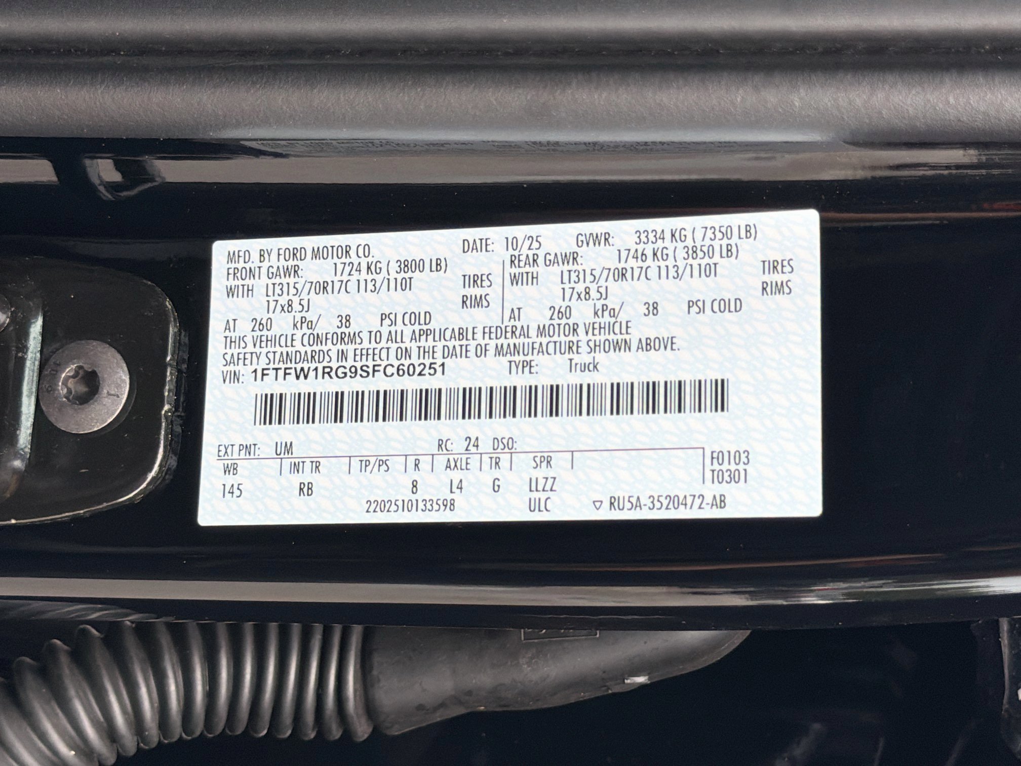 Used 2025 Black Metallic Ford Raptor image 44