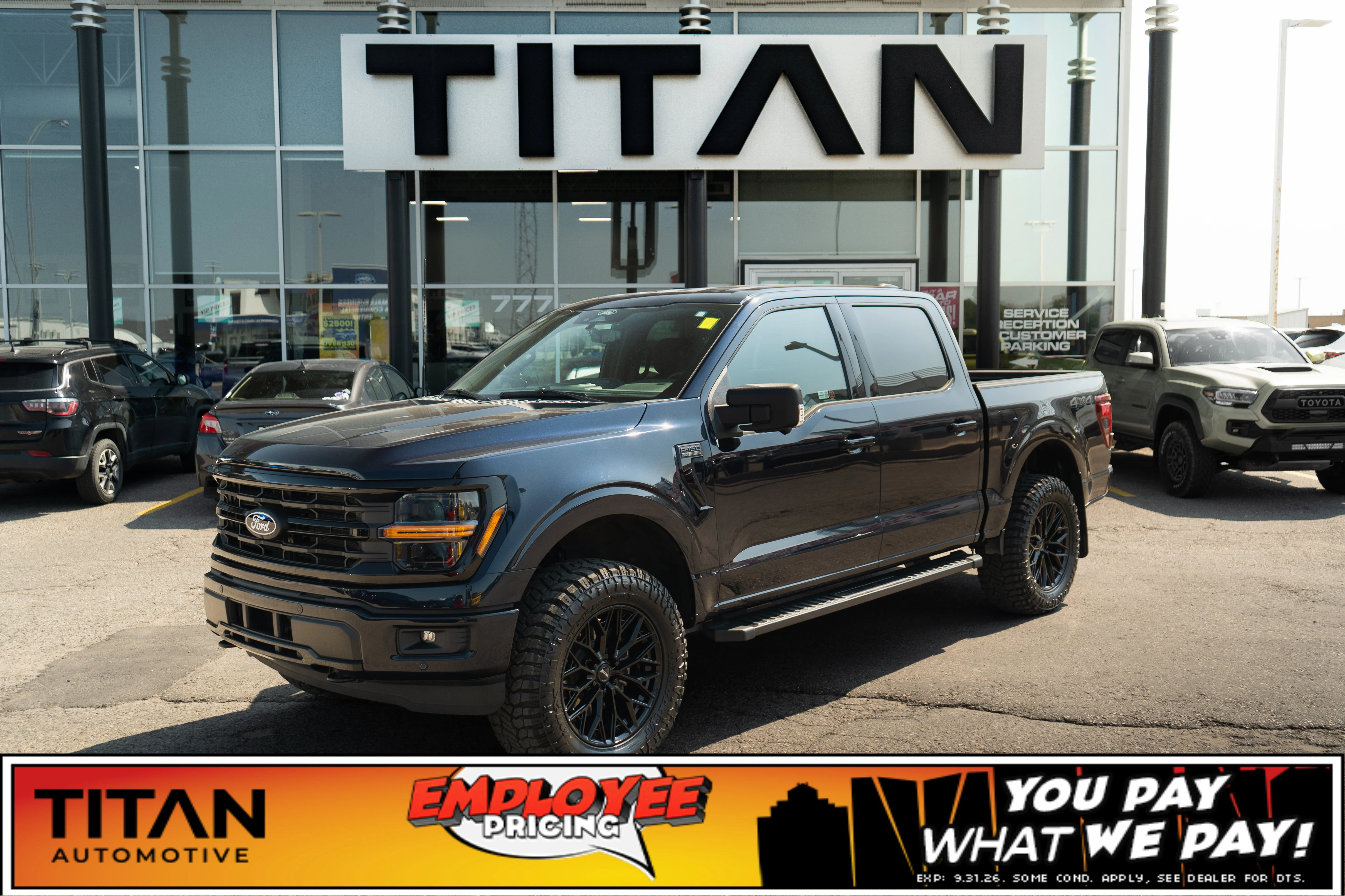Used 2025 Antimatter Blue Metallic Ford XLT 4WD*2in Lift Kit | 35in Tires | Custom Petrol Wheels | Nav | 360 Cam | Htd Seats | Blackout Pkg image 1